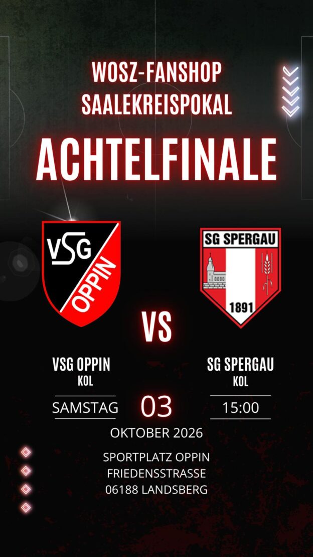 📆 ⚽️ Favoritenrolle an der Friedensstraße? – das Pokalachtelfinale unserer VSG!