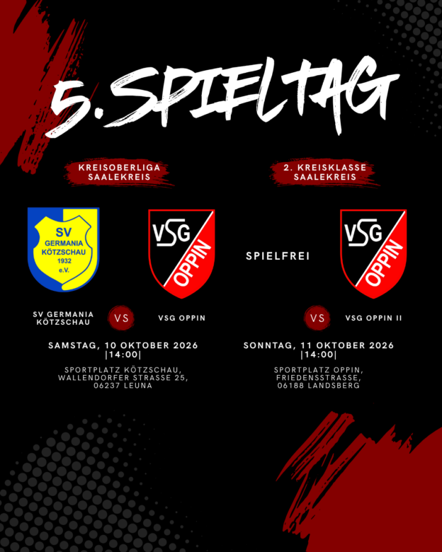 📆 ⚽️ Zahlen lügen nicht ? – der 5. Spieltag unserer VSG!