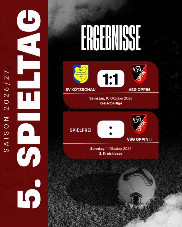📆 ⚽️ Kötzschauer Kampf- der 5. Spieltag unserer VSG!